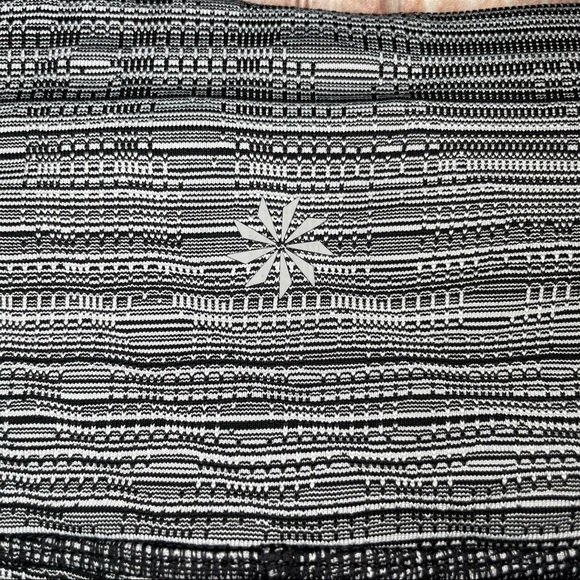 Athleta Mesh Paneled Black/White Athletic Leggings - Picture 6 of 10